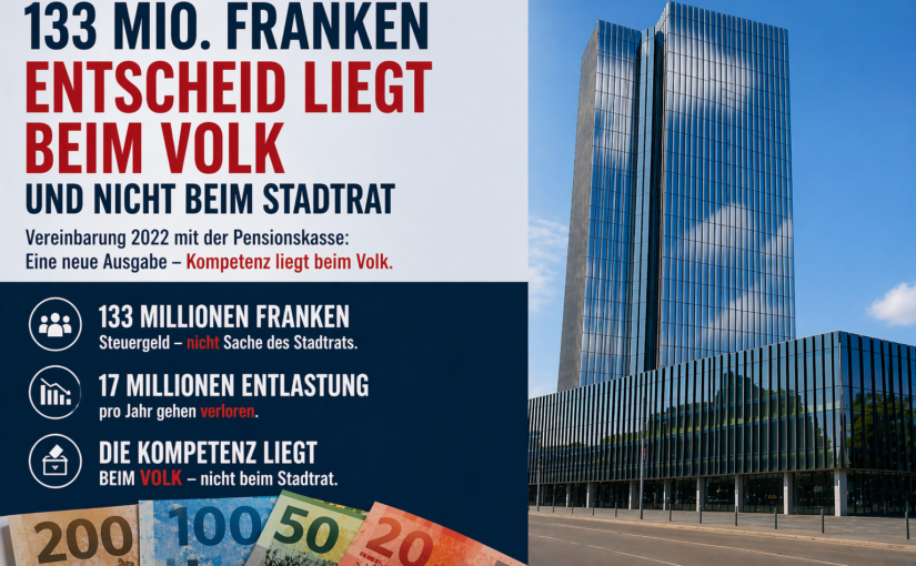 Kommentar der SVP Fraktion zu dem 133Millionen Skandal in der Stadt St.Gallen